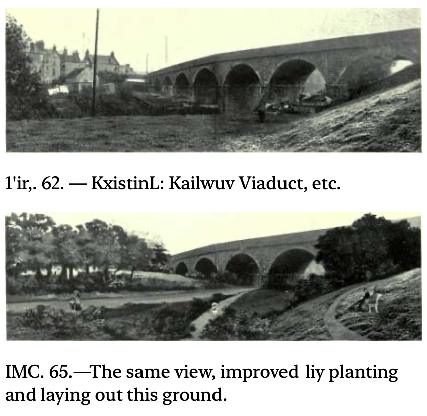Fig. 2. Piano per Dunfermline. Confronto tra lo stato di fatto e la soluzione di piano.