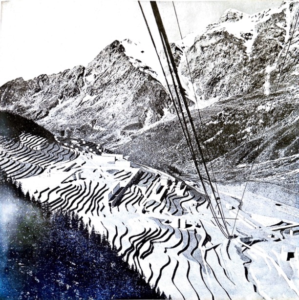 Fig. 5. Piano regolatore della Val d’Aosta. P. Bottoni, Barbiano di Belgiojoso. Piano di insediamento nella conca del Breuil.